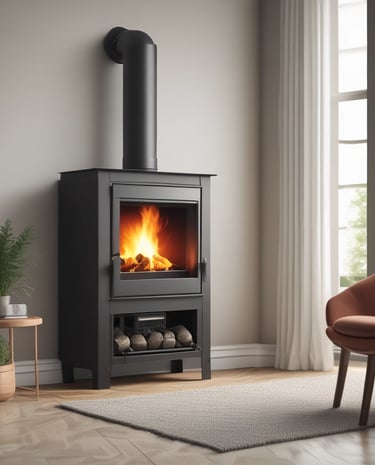 A family enjoying warmth in their home.