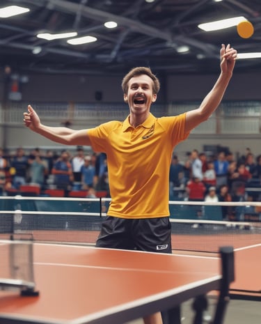 Team members celebrating a hard-fought victory with high-fives and smiles.