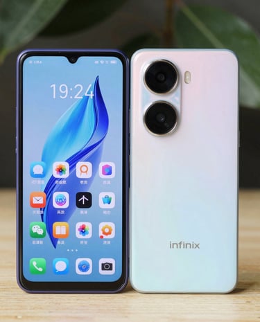 A neat infographic showing user feedback statistics about Infinix phones.