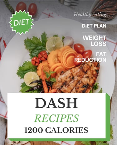 DASH diet menu 1200 calories pdf, meal plan weight loss