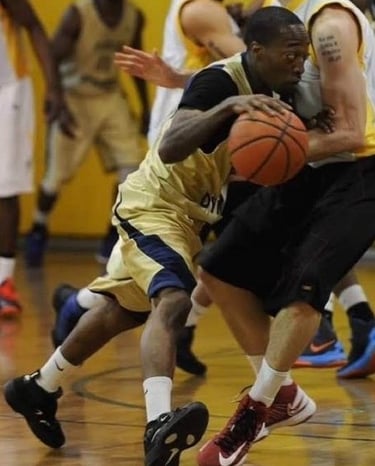 Coach Quaid George Playing Basketball