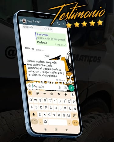 Testimonio 3 de una instalación de neumáticos