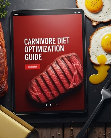 a tablet with a tablet displaying a carnivore diet