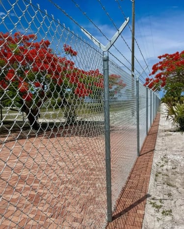instalación de mallas eslabonadas