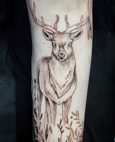deer tattoo
