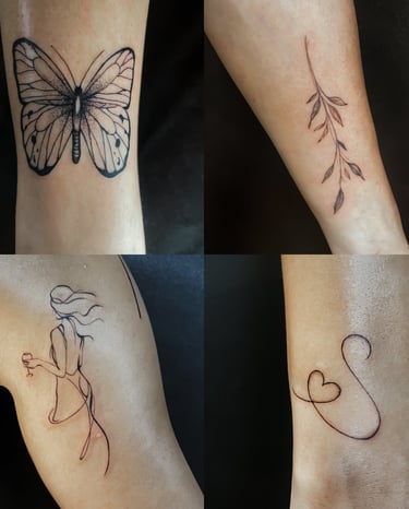 fine line mini tattoo