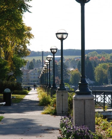 promenade du parc de vétérants du Lac Mégantic