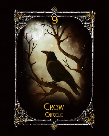crow spirit animal card from the animal spirit oracle 