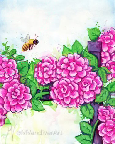 Illustrations from The Rose Without A Name by New Orleans artist Melissa Vandiver.