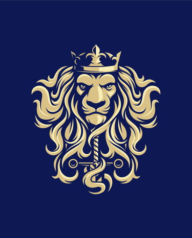 Golden Lion for The Indigo Phoenix Foundation Logo