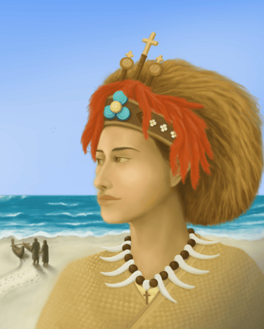 Taupou Samoa Portrait Art