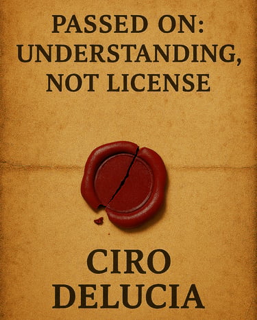 Passed On understanding not license book cover