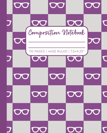 PLUM COMPOSITION NOTEBOOK - Reading Glasses