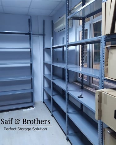 Industrial Heavy Duty Slotted Angle Racks - Saif & Brothers