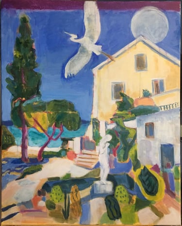 Ithaca Greece acrylic 24" x 30"