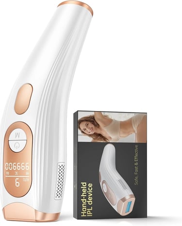 3 en 1 Depiladora Laser, 600NM-1200NM IPL Depiladora de Luz Pulsada, 9 Niveles Energía Laser