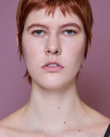 Ann Gior Makeup Artist for Coach NYFW on model Rachel Goff