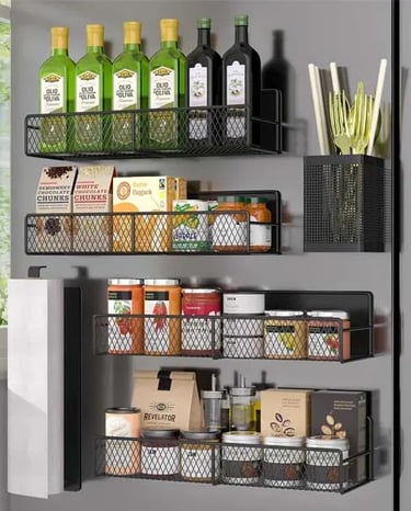 magnetic spice rack for fridge vs vertical spice rack side by side comparison