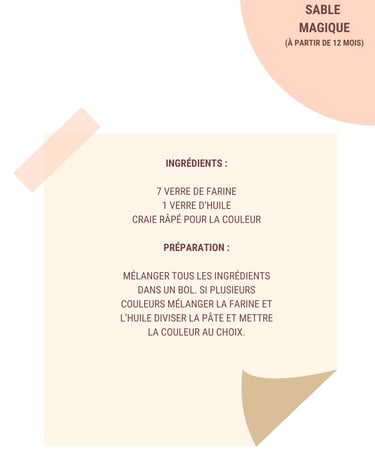 recette sable magique