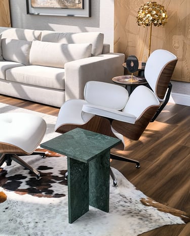 Side table Fiori with marble for living room from Dilux Home