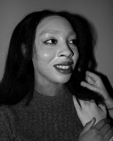 Black girl white face