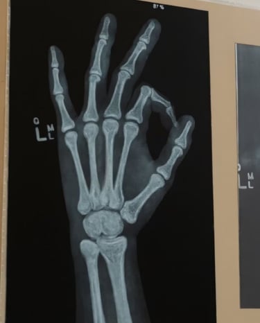 a hand holding a radio in front of a picture of a hand holding a radio