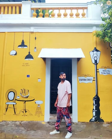  Café des Arts in White Town, Pondicherry.