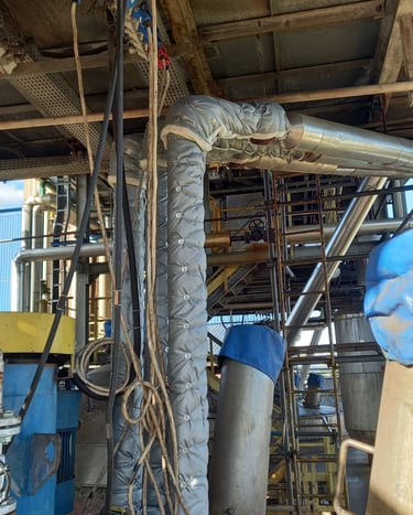 isolação térmica removível para indústria química e petroquímica, isolação removível para tubulação