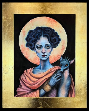 Original pastel drawing ‘Melinoë’ by manef