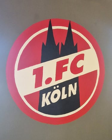 Graffiti Wandbild eines Fussball Banners