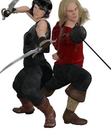 Cilla and Grover, the heroes from Heroes, Inc.