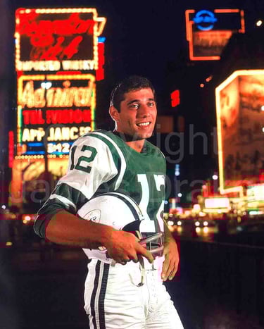 Broadway Joe, Joe Namath of the Jets in New York City in 1965 by James Drake for Sports Illustrated