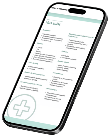 téléphone portable avec le site d'un client qui est affiché