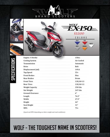 a sporty motor scooter