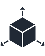 a sqaure box with arrows pointing outsider of the three corner
