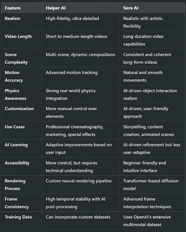 Haiper AI vs Sora AI: Feature-by-Feature Comparison