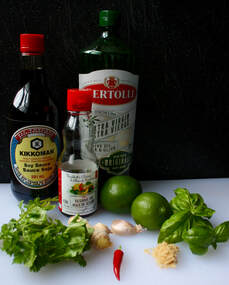 ingredients for dressing for Thai garden salad
