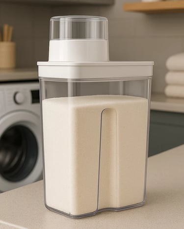 Dispenser Organizador em Acrílico mantém sua lavanderia e cozinha