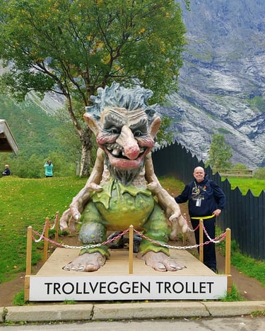 The Pirate finds a troll near Trollstigen, Norway