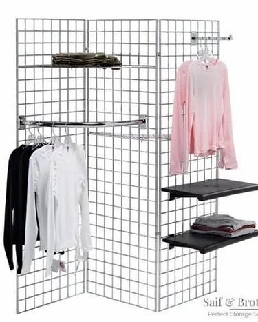 wall grid for garments and accessories