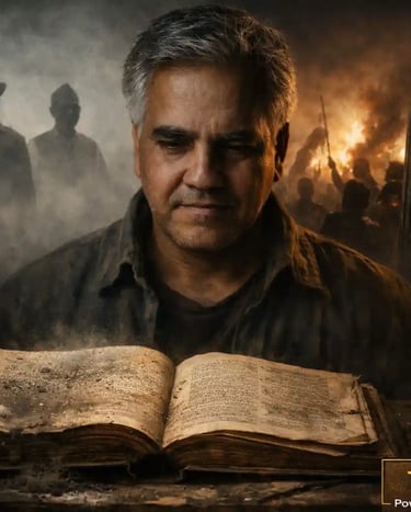 शहीदों के सपनों और आज के भारत के टकराव को दर्शाता भावनात्मक दृश्य, जहाँ नागरिक, संविधान और मौन की सच्चाई दिखती है।