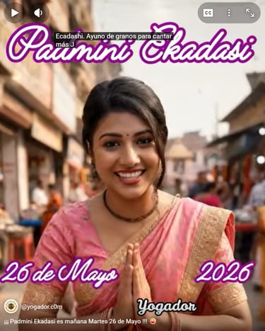 Padmini Ekadasi. Ayuno de granos