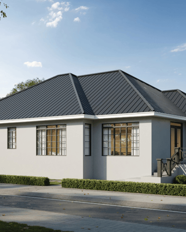 A house with a modern elevation with the design by IntelliBuild