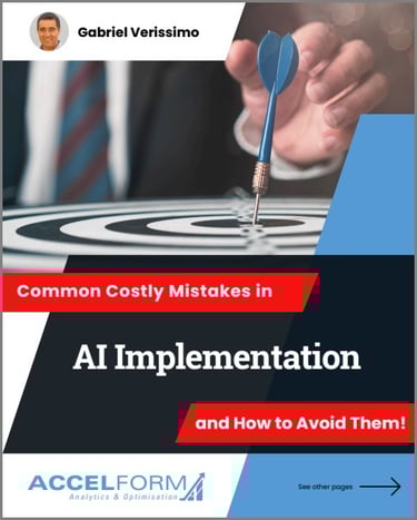 Cover page of the publication “Common Costly Mistakes in AI Implementation and How to Avoid Them”