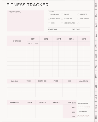 a fitness tracker with a workout tracker