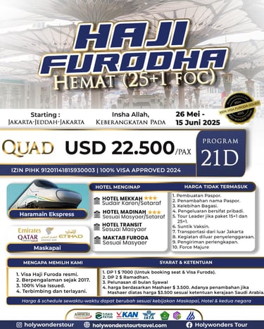 Paket Haji Furoda | Holy Wonders Tour & Travel