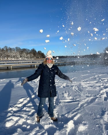 Playing in the snow