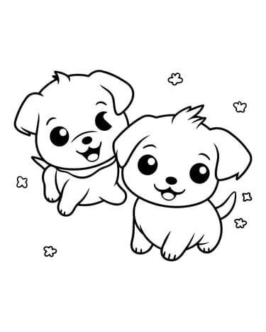 coloriage chiot mignon