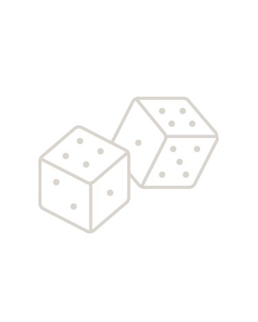 Transparent Eighter Solutions dice logo in cream