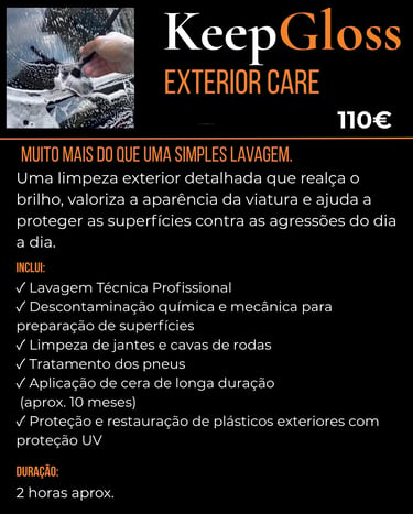 Serviço Exterior Care da KeepGloss para limpeza e proteção exterior da viatura em Agueda